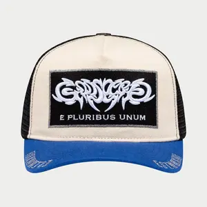 GODSPEED GS E PLURIBUS TRUCKER HAT WHITE/BLUE