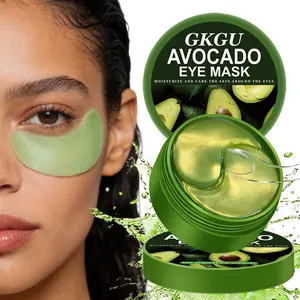 60pcs GKGU Hyaluronic Acid and Avocado Eye Mask, Eye Treatment Mask, Tighten and Improve the Skin Around the Eyes, Fade the Dark Circles, Eye Care, Eye Facial Mask, Moisturizing Eye Mask, Eye Patch