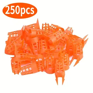 250PCS Bee Queens Cage, Plastic Opening Queen Bee Cell Protector Cover, Queen Bee Rea Cage Tools for Beekee plies