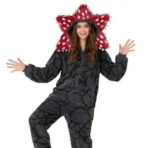 Soocosisx Monster-Inspired Plush Hooded Onesie Pajamas – Cozy One-Piece Costume Sleepwear for Kids & Adults