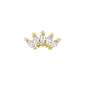 Baby Bella Pin - 14K Gold Gem Arc Threadless End