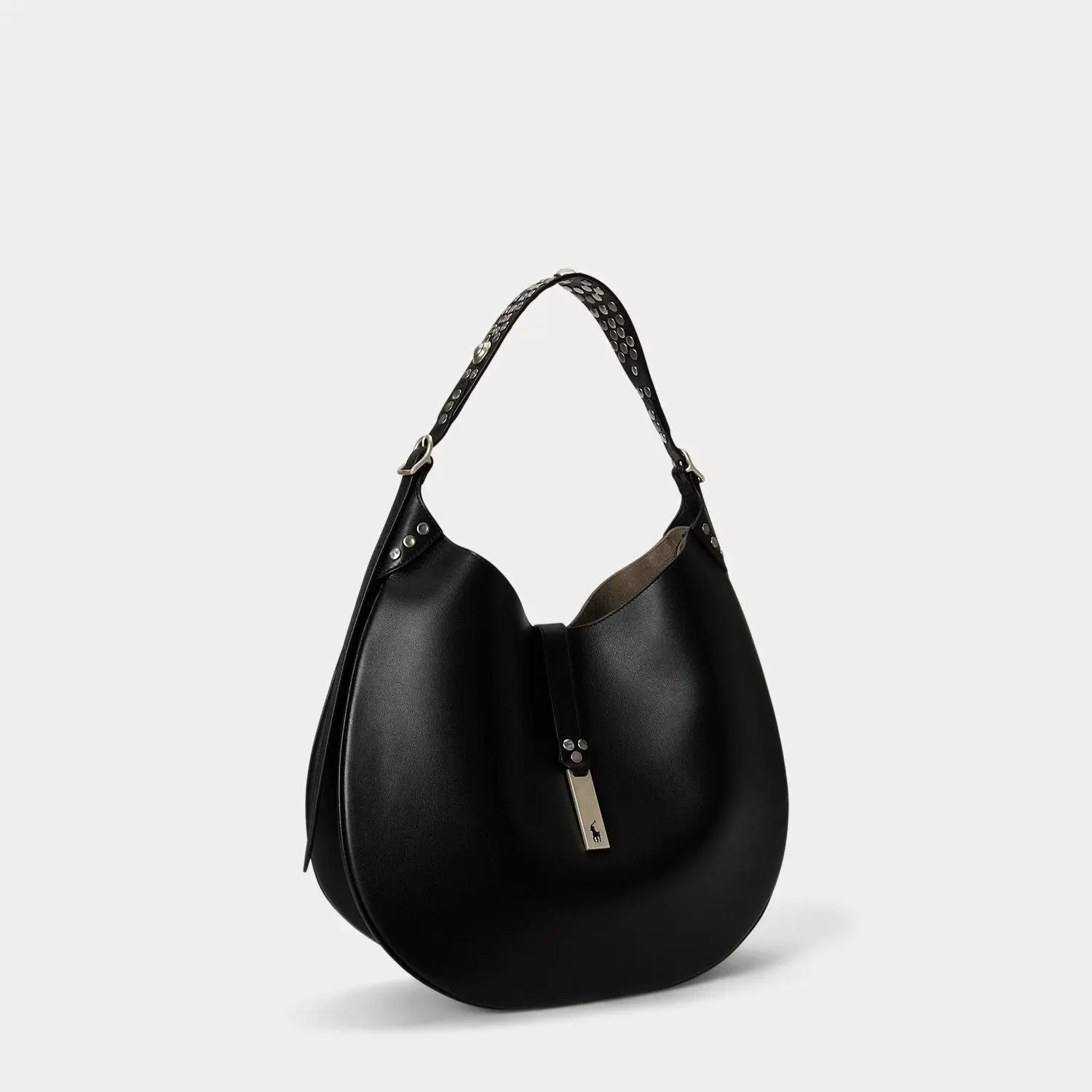 Polo Ralph Lauren - Polo ID Stud Leather Large Shoulder Bag