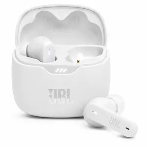 JBL Tune Flex True Wireless Noise Canceling Bluetooth In-Ear Headphone Earbuds with Charging Function, High-Quality Audio, White