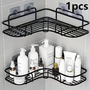 Wall Corner Shower Rack, Multi-Layer Wall-Mounted Bathroom Storage Shelf, Bathroom Organizer, Space-Saving Design, Durable Finish, Modern Bathroom Solution
