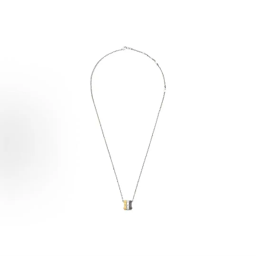 Pre-owned Brand new Louis Vuitton LV Play Three‑Tone Pendant Necklace