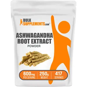 BulkSupplements Ashwagandha Root Extract Powder - Natural Extract - 250 Grams - 600mg Per Serving