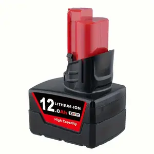12.0AH Replace for Milwaukee M12 Battery 12V 2pack 48-11-2490 48-11-2403 48-11-2402 48-11-2412,Compatible with Milwaukee 12v Cordless Power Tools