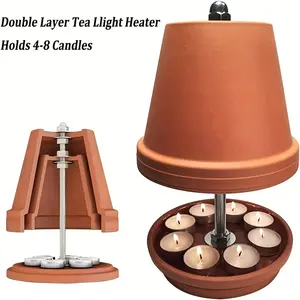 1pc Tea Light Oven Radiator Candle Heating Kit, Stove Candle Heater For Up To 4-8 Warmer Terracotta For Home, Dining Room, Living Room