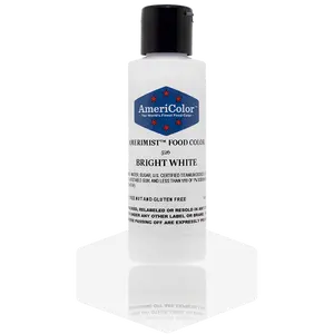 AmeriColor, Bright White, 4.5 Ounce, AmeriMist Airbrush Food Coloring