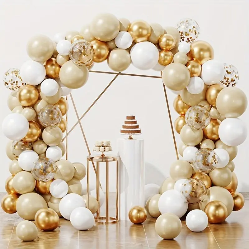 102pcs Sand White Balloon Garland Arch Kit，Wedding Party Decoration Latex Balloons，Happy Birthday Decoration Balloon，Baby Shower Decoration One Year Frist One 1st Birthday Birthday Party Docor