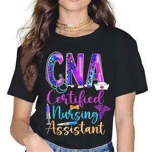 Cotton Short Sleeve Cna Squad Nurses T Shirt For Men Women