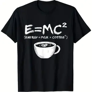 E=MC² Coffee Physics T-Shirt for Men and Women
