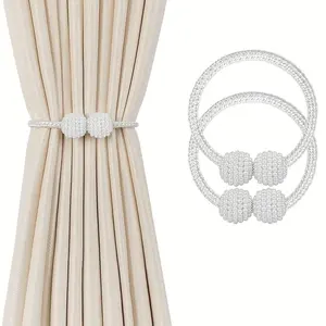 2 Pcs Modern Style Window Drapery Tie Fixers - Polyester Rope Holdbacks for Home Office Decor
