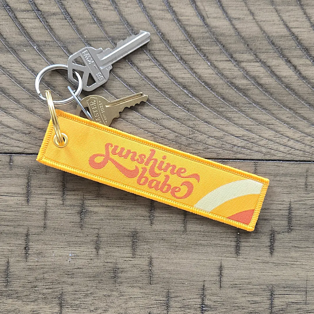 Sunshine Babe Patch Keychain