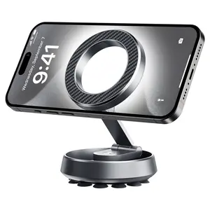2025 New Magnetic Cellphone Holder for Creators, Selfies & Vlogging, 360 Degree Adjustable Phone Stand with Suction Cup Base for Gym/Mirror/Smooth Surface, Compatible with iPhone 12-16 & Magsafe Case, Gift for Friends Men Women