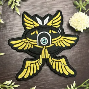 Iron-On Embroidery Patch, "Biblically-Accurate" Kagamine Rin VOCALOID Embroidered Patch for Jackets, Clothing, Durable Twill with Premium Polyester Original Embroidered Design