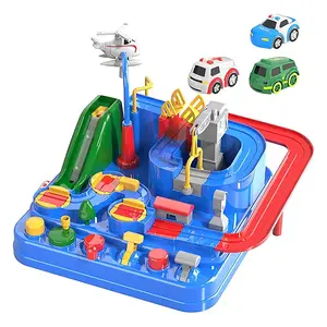 Car Adventure Track Car, Inertial Educational Toy, Children Interactive Intelligence Toy, Random Vehicle Style, Fun Learning Playset