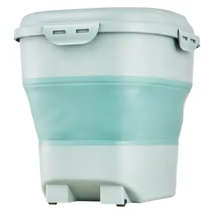 VEVO Collapsible Dog Food Storage Container 50 lbs for Pet Food, Airtight Lid, Double Silicone Seal, Casters, Food-Grade BPA-Free, Clear View