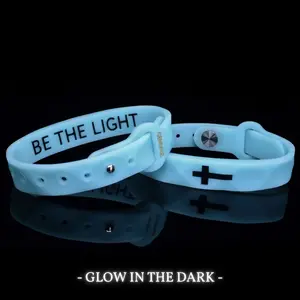 Gemvius Be The Light Faith Bracelet - Blue Glow - Size Adjustable