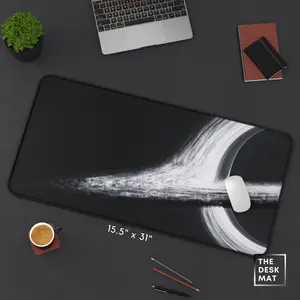 Singularity Desk Mat Black Hole Mousepad Large Gaming Mouse Pad Aesthetic Space Deskmat Minimalistic Astronomy Theme Gift for Space Lover