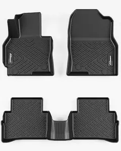 Custom Fit TPE All-Weather Black Car Floor Mats Protector - Front & 2nd Row Floor Liners for 2013-2016 Mazda CX-5