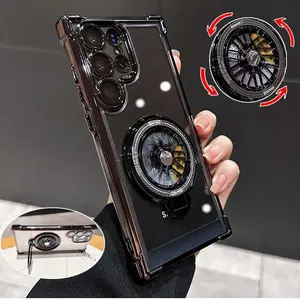 Rotating Gyro Bracket Phone Case, Anti-drop Shockproof Phone Protective Cover, Phone Accessories Compatible with Samsung Galaxy S26Ultra S25Ultra S24 S23 S22 Plus Ultra, Protector