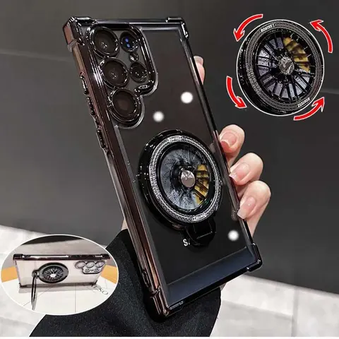 Rotating Gyro Bracket Phone Case, Anti-drop Shockproof Protection Phone Protective Cover, Shockproof Protective Covers, Phone Accessories Compatible with Samsung Galaxy S26Ultra S25Ultra S24 S23 S22 Plus Ultra, Protector, Smartphone