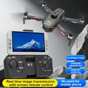 Dual Camera Drone with 4.5" Screen Remote Brushless 5G Foldable RC Quadcopter for Night Flying, Beginner-Friendly Outdoor Drone for Aerial