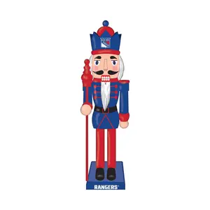 Evergreen 12" Wooden Nutcracker Statue with NHLTeam Logo