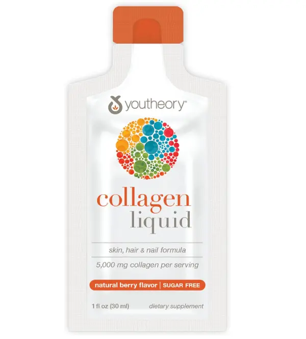 Youtheory Collagen Liquid - 5,000 mg Hydrolyzed Collagen - for Hair, Skin & Nails* - Sugar, Dairy & Soy Free - Berry Flavor - 12 Single Serving Packets