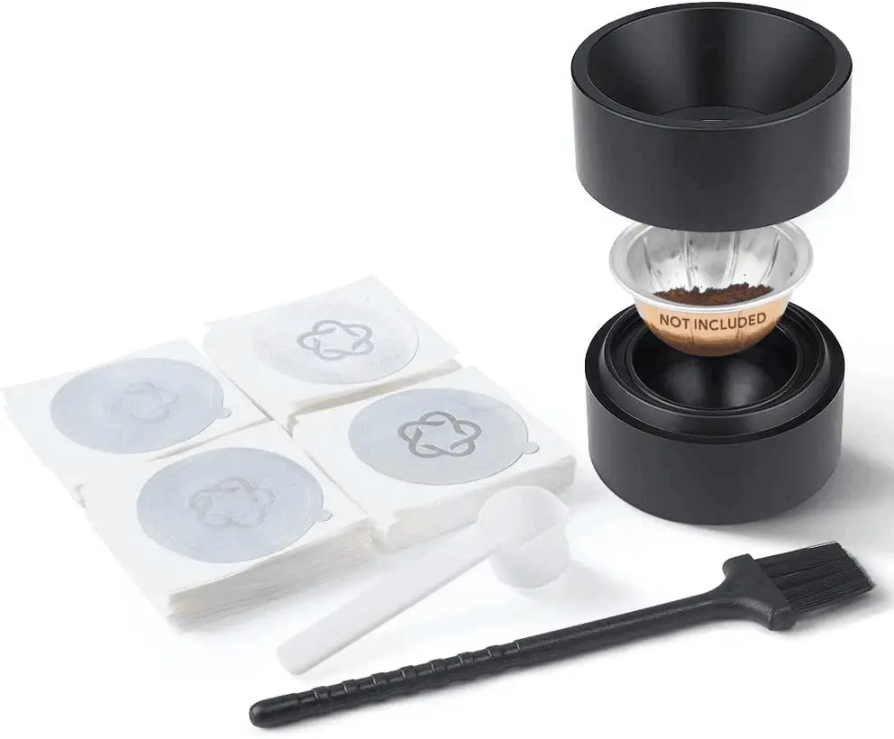 100pcs Food-Grade Aluminum Vertuo Foil Seals Lids Kit, 62mm Unique Matched Design for Nespresso VertuoLine Coffee Capsules, Hassle-Free Sealing, Smooth Brewing, Easy Removal