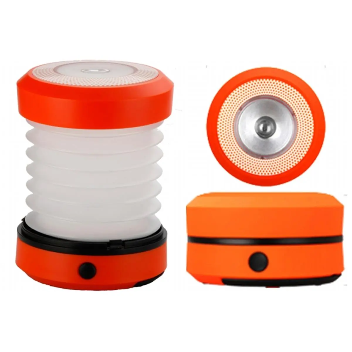 Super Bright LED Camping Lantern, Emergency Light with Collapsible Size, 33" Diameter Foldable Shade, Grip Handle for Camping, Emergency Scenarios, Batteries, Diameter 33", High-Lumen Lanterns, Built-In Flashlight Lanterns