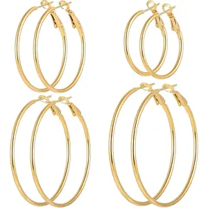 Stainless Steel Gold Hoops Silver Hoop Earrings Hypoallergenic Hoop Cartilage Piercing Earrings Tiny Ball Cubic Zirconia Stud Earrings Set for Women