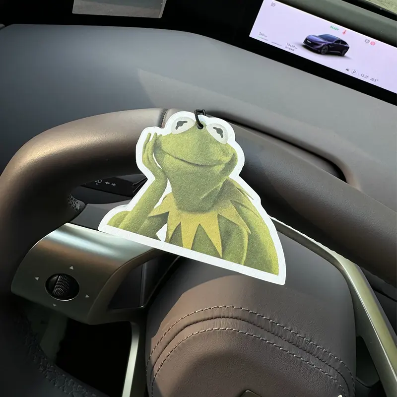 Funny Smiling Frog Air Freshener, Car Fragrance, Car Scent, Car Vent Clip & Rearview Mirror Hanging, Natural Material, Long-Lasting 90 Days, Alcohol-Free, Unisex Gift, Interior Accessories For Car
