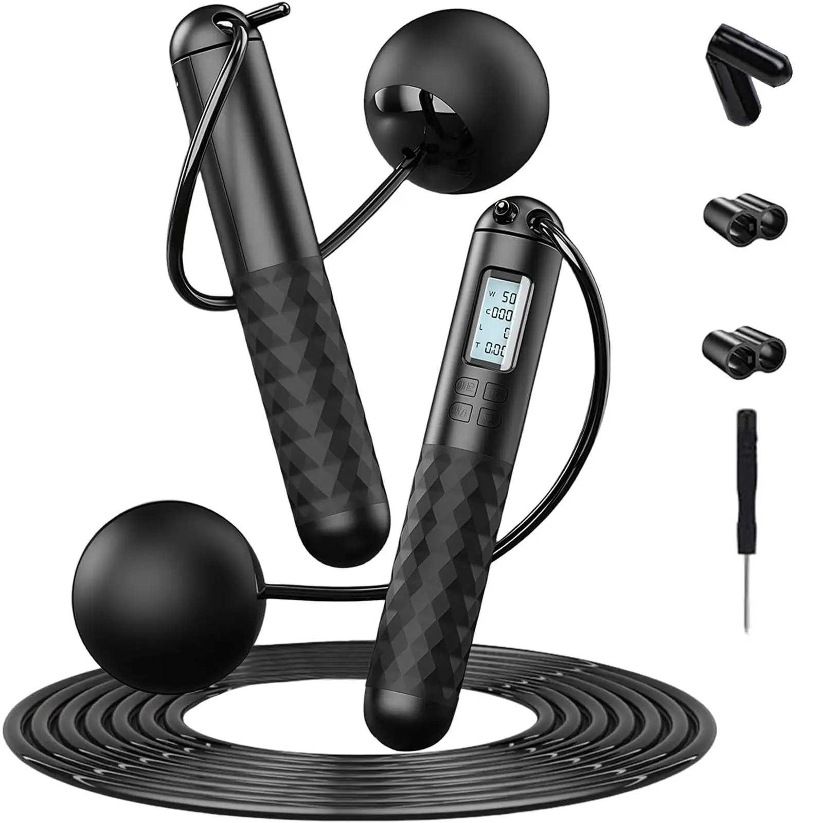 Homhut Cordless Jump Rope, Weighted Jump Rope with Counter, Jump Ropes for Fitness, Smart Skipping Rope for Crossfit#dorm essentials #back to school #home essentials