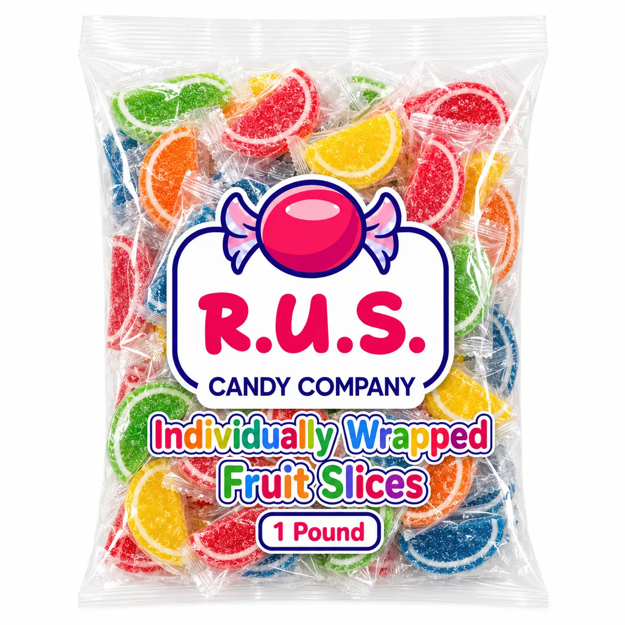 Classic Fruit Slices Candy, 1 lb Bag, Old-Fashioned Jelly Fruit Candy