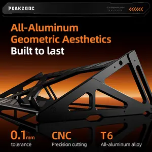 Peakzooc Key Tower Aluminum Keyboard Stand, CNC-Machined Metal Display Rack for Mechanical Keyboards, Stackable Multi-Layer Organizer for Desk Setup