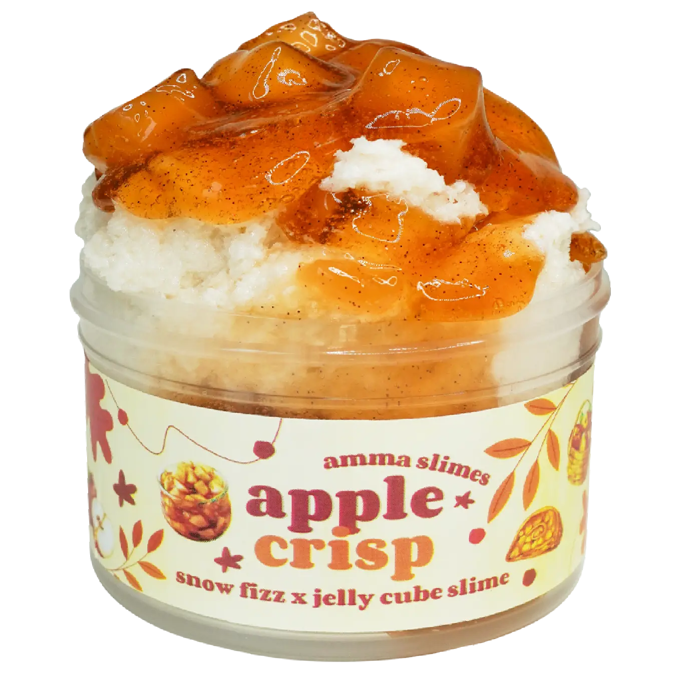 Amma Slimes • Apple Crisp Snow Fizz x Jelly Cube Slime • Scented DIY Slime Kit
