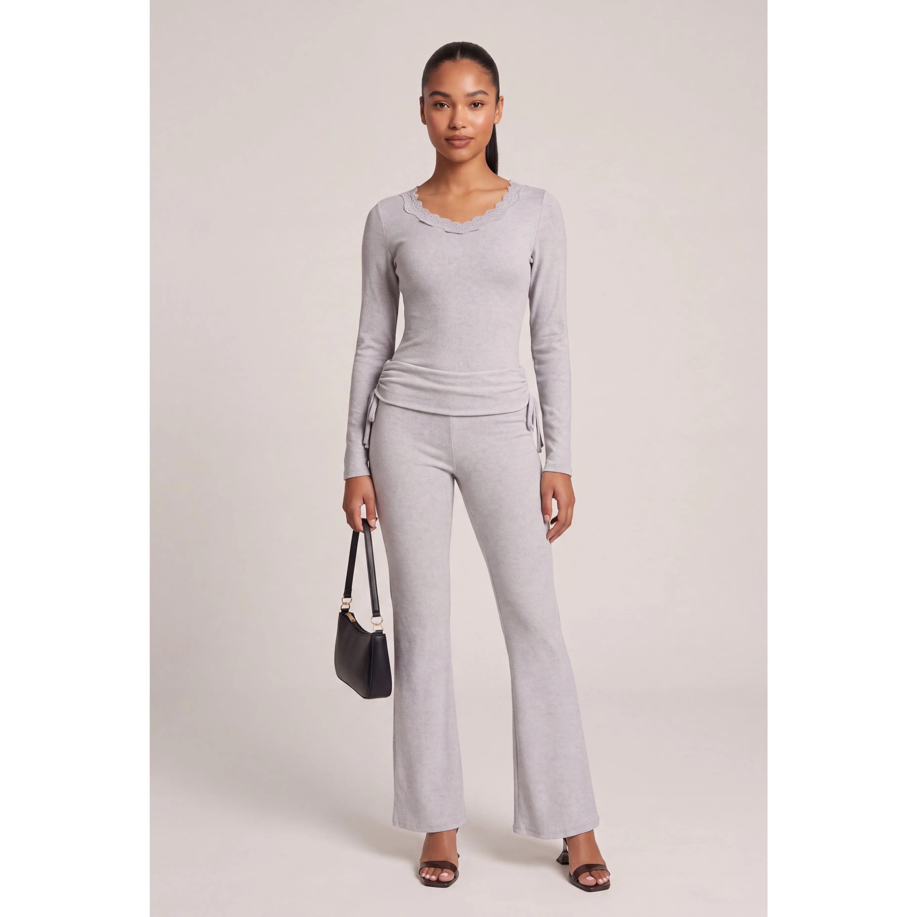 Fold Over Flare Pants