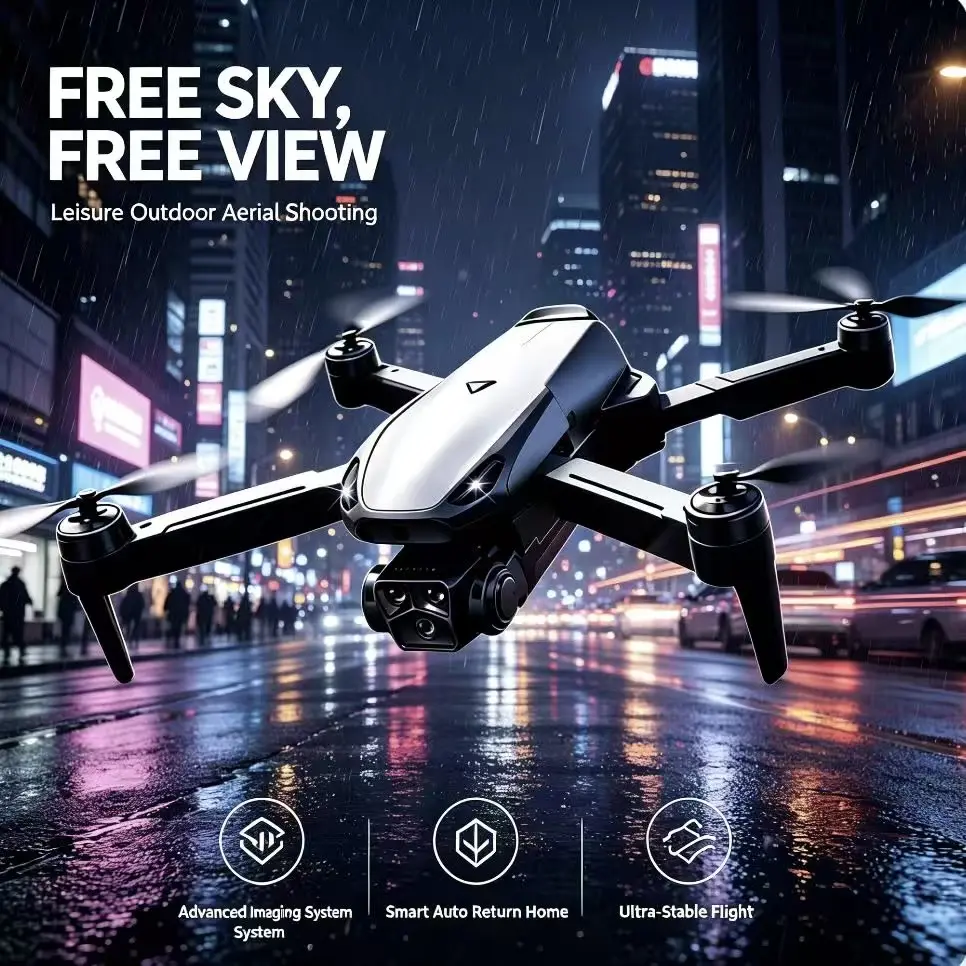 New Upgrade M8 Pro Drone 2026, 4K EIS HD Aerial Photography Camera, GPS Positioning, Optical Flow Stable Hover, Auto Return Home, Brushless Motor, Beginner Friendly