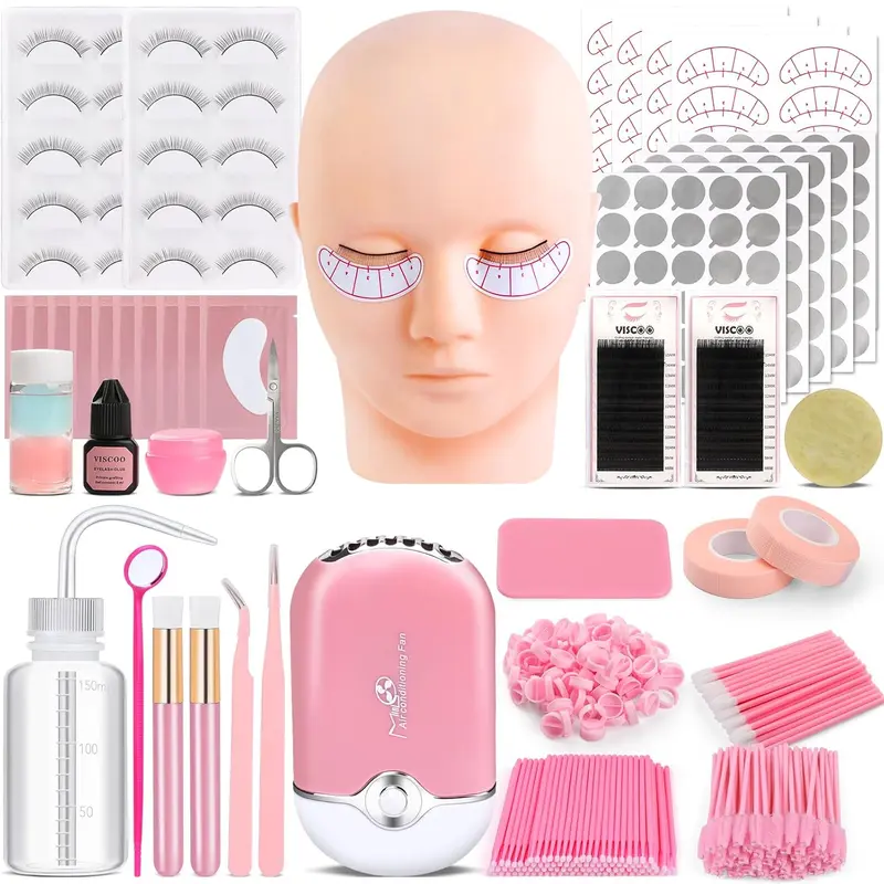 Hoka Pink and White Lash Extension Kit Accessories Amazon.com: Hoka Lash Eyelash Extension Kit & Training  main image 3