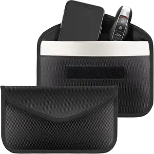 2 Pack Dazone Faraday Bags Phone for Key Fob Protector, RFID Signal Blocking, Anti-Tracking, Pouch Shielding, Card Protection, Wallet Design Car Key Holder