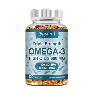Buporai OMEGA-3 Dietary Supplements - Fish Oil Supplement - 3600MG - Supports Healthy Joints, Eyes, Brain, Immune System