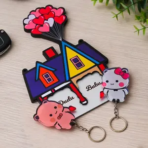 Custom Name Couple Keychain DuduBubu Key Holder, Our First Home, Gift for Husband Wife, New Home, Wedding Anniversary Gift, Valentines Day Gift for Wife