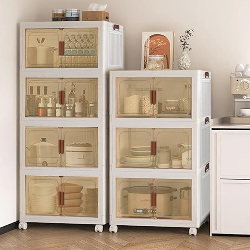 50cm 2-3-4-5 layer Plastic Storage Box Organizer, Stackable Storage Box, Covered Storage Box, Storage Container Organizer for Kitchen, Bedroom, Living Room, Study, Office, Foldable Storage Box, Saving Space