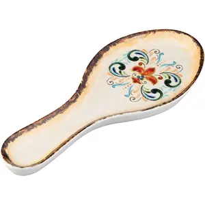Tuscany Melamine Spoon Rest, Cooking Spoon Holder for Stove Top, Kitchen Counter, and Dining Table, 9.625 Inch, Multicolor