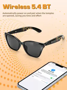 Smart Glasses Sunglasses for Men & Women, Bluetooth Open-Ear AI Glasses, UV400 Lenses, AI Assistant, Hands-Free Calls & Music for Driving, Running & Cycling