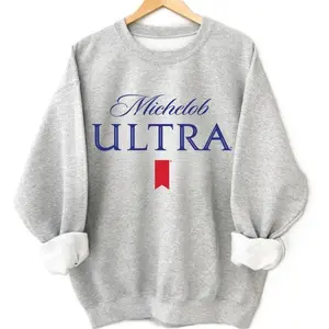 Michelobb Ultra Sweatshirt, Classic Beer Logo Pullover, Vintage Bar Style Top, Casual Streetwear, Gift For Men Women, Full Size, Full Color