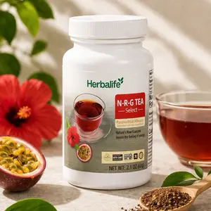 Herbalife N-R-G Tea Select Passionfruit Hibiscus Herbal Blend Supplement - Organic Detox Beverage with Guarana, Orange Pekoe, 40mg Caffeine, Vegan, Gluten-Free, Herbal Blends