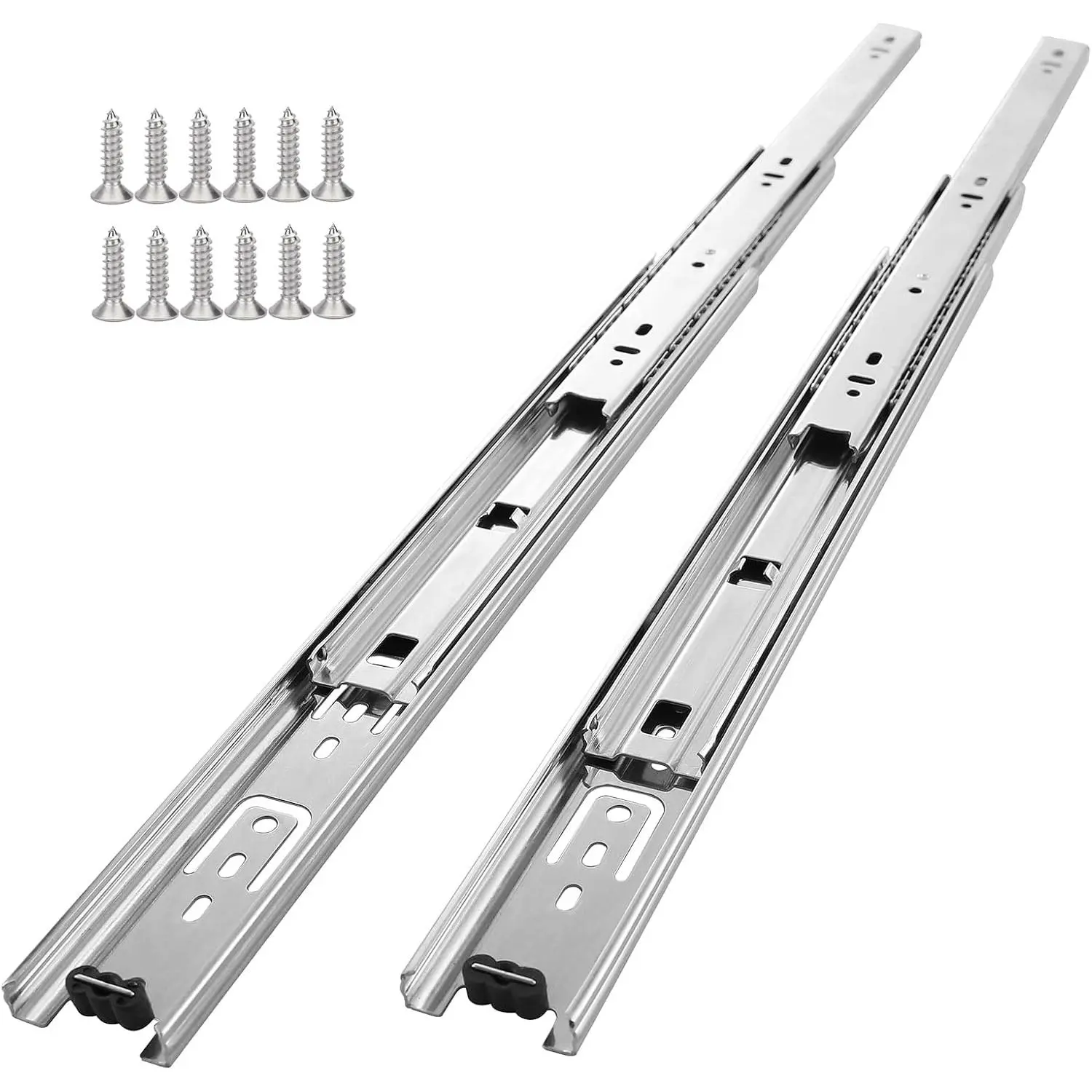 5 Pair of 18 Inch Drawer Slides,100 LB Capacity Full Extension Side Mount Drawer Rails